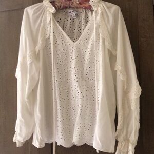 HL Affair New Year White Eyelet blouse